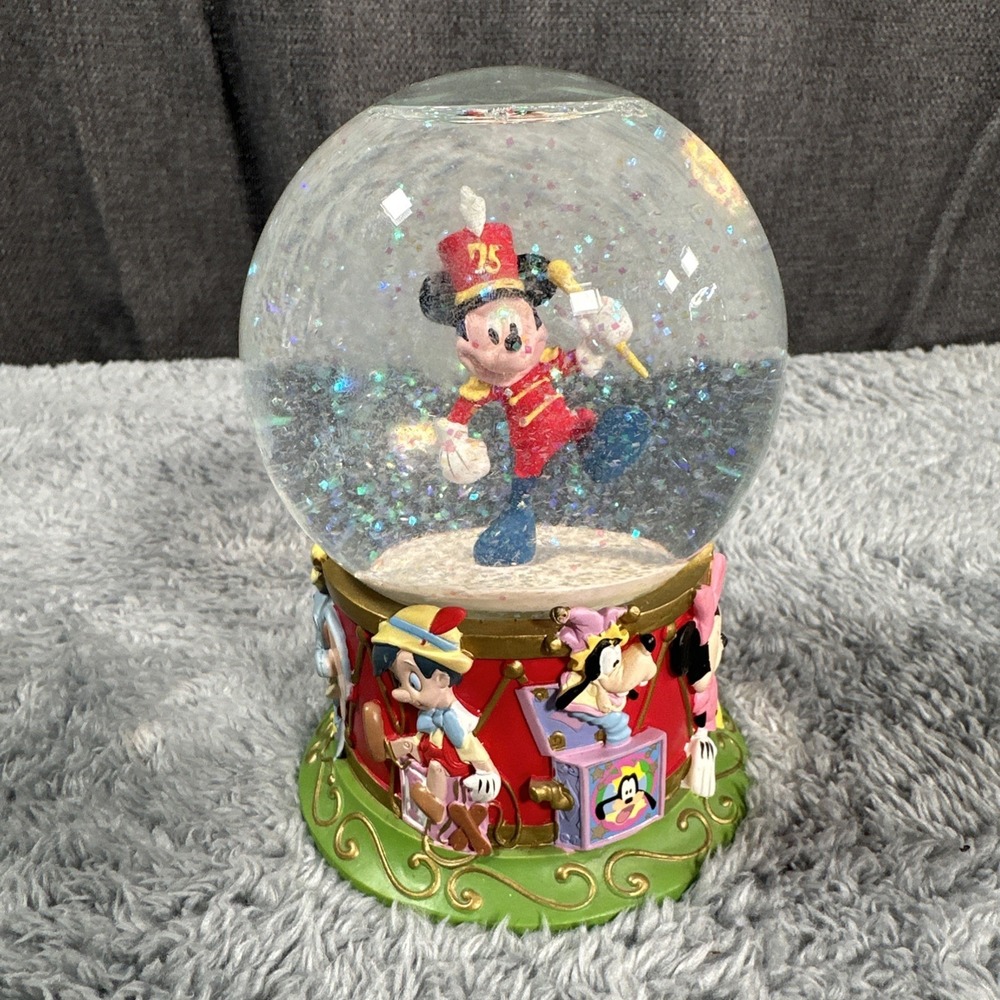 VTG Disney Mickey's 75th Anniversary Special Edition Snow Globe 4.5" Dumbo Goofy